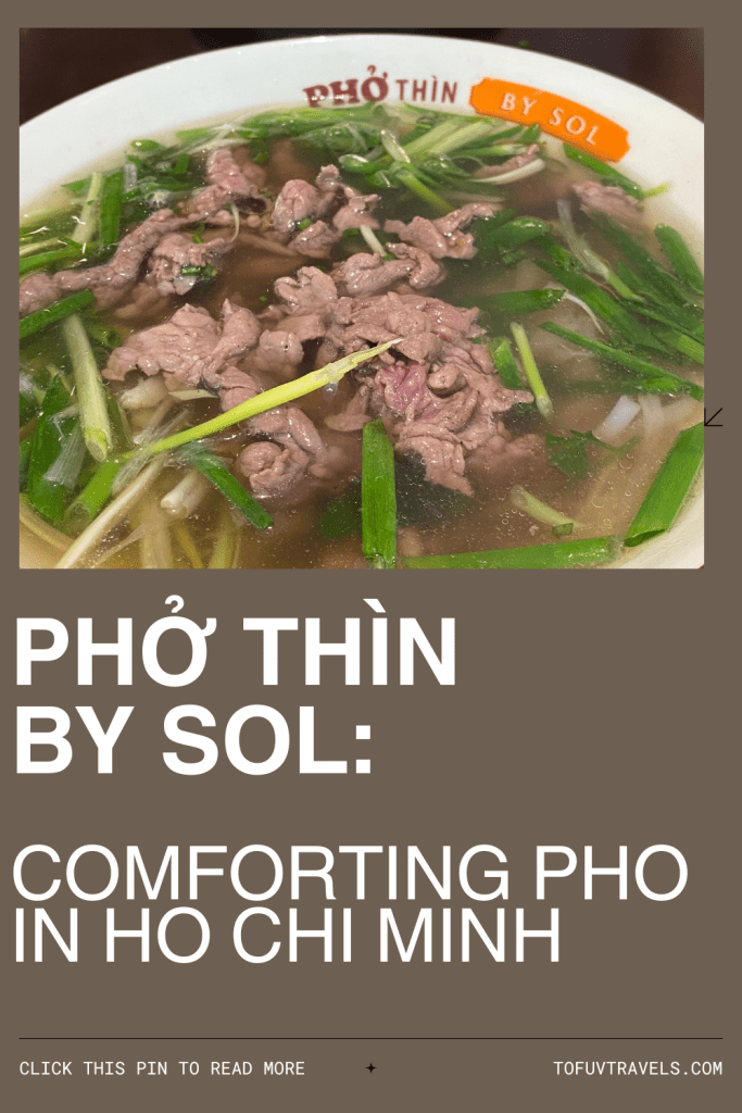 Phở Thìn by SOL comforting pho in Ho Chi Minh