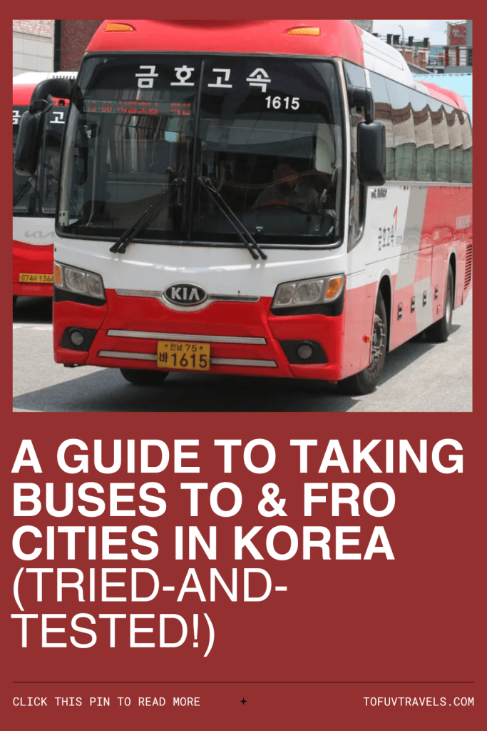 A guide to taking buses to & fro cities in Korea (tried & tested!)